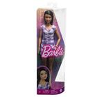 Boneca Barbie Fashionistas com cabelos pretos ondulados, brinquedo infantil, 100 cm de altura