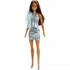 Boneca Barbie Loira Vestido Glamoroso Azul Glitter Mattel