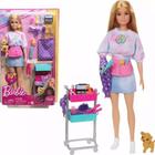 Boneca Barbie Profissões Cabeleireira Salão Hair Style Cabelo Roxo Secador  Escova GTW36 Mattel