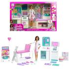 Boneca Barbie Morena Clínica Médica Com Massinha Mattel GTN61