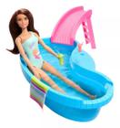 Boneca Barbie Na Piscina Com Acessórios Morena Maiô Verde - Mattel