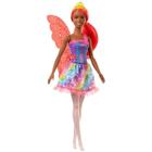 Boneca Barbie Negra Dreamtopia Fada Cabelo Rosa - Mattel