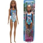 Boneca Barbie Praia Morena Florida Roupa Maiô Praia Mattel