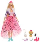 Boneca Barbie Princesa - Aventura na Moda (12 Polegadas) com Pet, Sapatos, Tiara e Acessórios