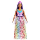 Boneca Barbie Princesas Cabelo Roxo Mattel HGR13