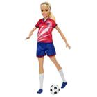 Boneca Barbie Profissões Jogadora De Futebol Vermelha Mattel