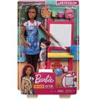 Boneca Barbie Profissoes Professora de ARTES Negra Mattel GJM30