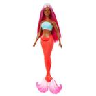 Boneca Barbie Sereia Cauda Laranja Mattel