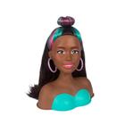 Boneca Barbie Styling Head Verde Totally Hair Negra 1244 - Pupee