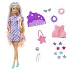 Boneca Barbie Totally Hair Vestido de Flores - Pirlimpimpim Brinquedos