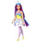 Boneca Barbie Unicórnio Chifre Azul Mattel Hgr20