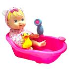 Boneca Bebe Banho Banheira Brinquedo Meninas Ducha C/ Água - DiverToys