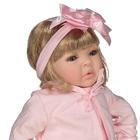 Boneca Bebe Barata Reborn Loira Baby Dolls Super Linda Rosa