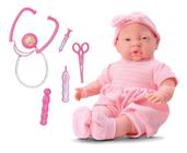 Boneca Bebê Com Acessórios Doutora Baby Brincar De Médica Bee Toys