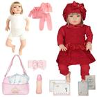 Boneca Bebê Em Corpo De Pano 23 Itens Bolsa Maternidade - Cegonha Reborn Dolls