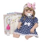 Boneca Bebe Estilo Reborn Menina Loira Fofinha Abigail