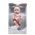 Boneca Bebê Realista Baby So Lovely Média 32Cm Roupa Rosa