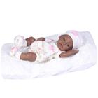 Boneca Bebê Reborn Boutique Dolls Negra Vinil Macio - Super Toys