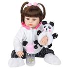 Boneca Bebê Reborn com pijama de Panda Brastoy