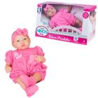 Boneca Bebê Reborn Menina Pesadinho 44cm Baby Ninos Com Acessórios Vinil Articulada Cotiplás