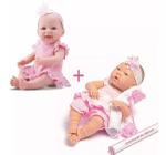 Boneca bebe reborn ninos + bebe dengo divertoys