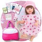 Boneca Bebê Reborn Realista Siliconada Kit Bolsa de Maternidade