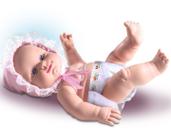 Boneca Bebê Recém Nascido By Milk C/ Fraldinha E Mamadeira