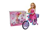 Boneca Bicicleta A Pilha Com Luz E Som Anda Sozinha Linda