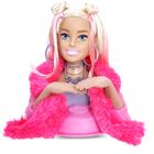 Boneca Busto da Barbie Fashion Extra com 12 Falas + 12 Acessórios