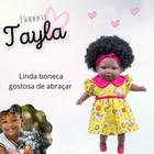 KEIUMI Bebê Reborn Menina Negra Linda 57cm Morena Cabelo Cacheado