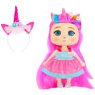 Boneca Coleçao ARCO-IRIS Unicornio DM TOYS DMT6888 ARCO PINK