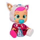 Boneca Cry Babies Daisy Chora de Verdade Fantasia de Gatinho Olhos Acendem Luz Multikids BR2239