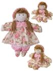 Boneca De Pano Camponesa 38cm - Vestido Estampas Sortidas - Pandora Baby Enxovais