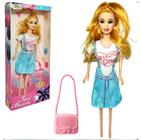 Boneca Tipo Barbie Com Roupa e Acessórios Brinquedo Infantil - Kids Think  big - Boneca Barbie - Magazine Luiza