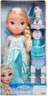 Brinquedo Boneca Frozen Elsa 37cm Passeio Com Olaf Infantil +3