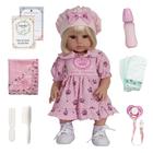 Boneca Grande Reborn Infantil Adora Loira de Silicone