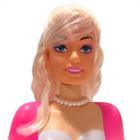 Boneca Lucy Hair Busto Cabelereira Faz Penteados E Maquiagem