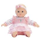 Boneca Madame Alexander Baby Cuddles 14 cm com garrafa rosa floral