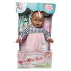 Boneca Meu Bebe - Negra - Vestido Rosa 60cm - Colecao Bebezinhos ESTRELA