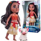 Boneca Moana E Porquinho Pua Princesa Disney Articulada 35Cm