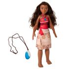 Boneca Moana Filme Disney 55cm Com Colar Mágico Grande Original Infantil