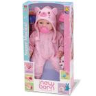 Boneca NEW BORN Brincando de Pijama Menina com Acessorios Diver TOYS 8191