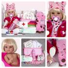 Boneca Pano Reborn Realista 20 Acessórios De Premium Enxoval - Cegonha Reborn Dolls