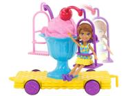 Boneca Polly Pocket - Ice Cream - Shani - Carrinho de Carnaval - Mattel