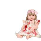 Boneca Reborn Abigail Loira Vestido Florido 20 Acessórios - Cegonha Reborn Dolls