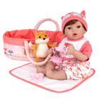 Boneca Reborn Aori Lfelike Realistic Newborn Girl 45 cm