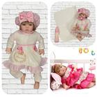 Boneca Reborn Ashley Caqui De Pano Cegonha Reborn Dolls