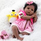 Boneca Reborn Baby Doll Aori Black 56 cm, garota realista com acesso.