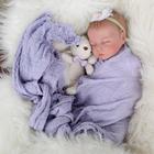 Boneca Reborn Baby Doll KSBD Real Delilah 49 cm com conjunto de presente para crianças