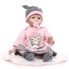 Boneca Reborn Baby Doll Wokex Docka Soft Silicone 55 cm Realike